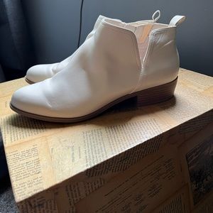 Women’s size 12 white ankle boots